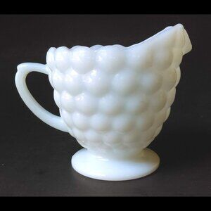 Vintage Milk Glass Hobnail Creamer / Gravy Boat